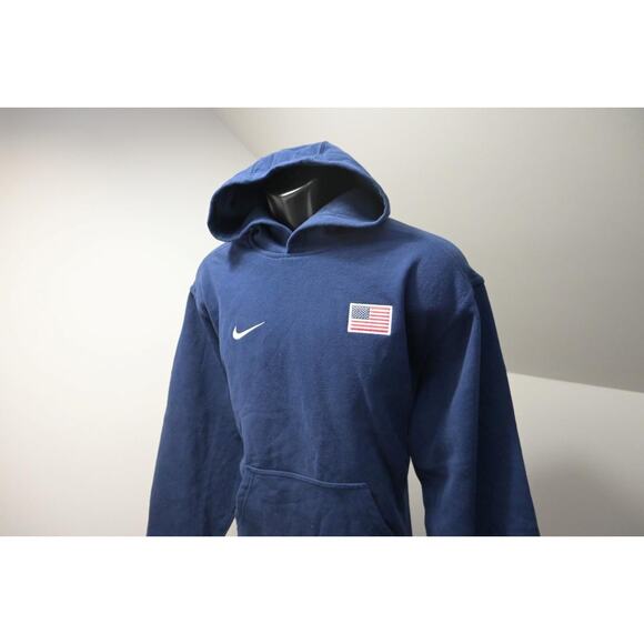 Nike Hoodie Cotton Blend Jogger American Flag Fleece Sweat Shirt Mens Size Small - Picture 1 of 10
